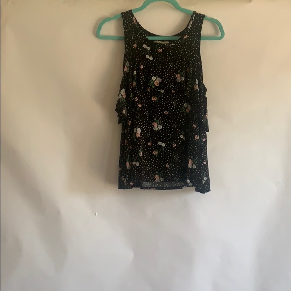 Cute Floral black shirt